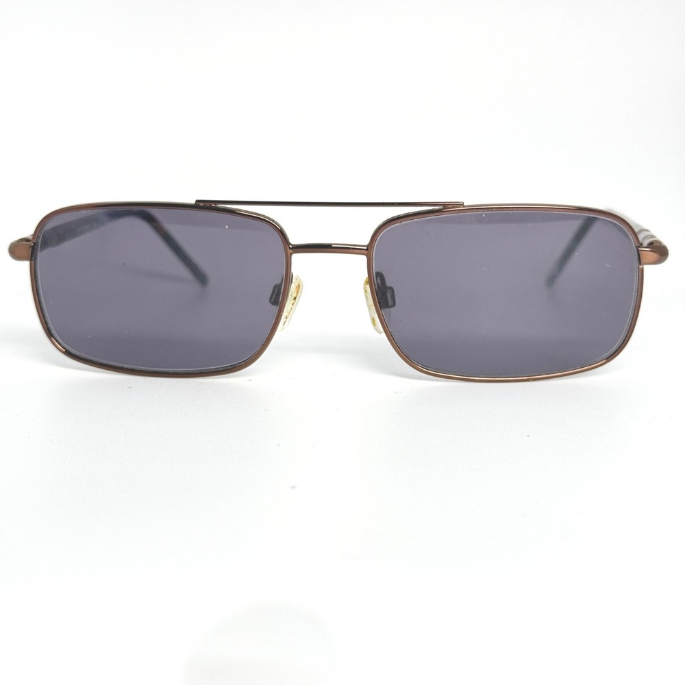 Stetson‎ 281 Zyloware Sunglasses Brown Metal Rectangle Frame 57-17-135 22083